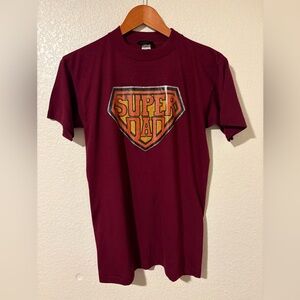 Super Dad Maroon Tee